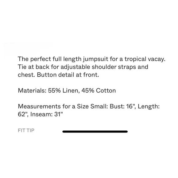 Knot Sisters Lana Jumpsuit linen blend small natural blue stripe zipper side - Picture 10 of 10